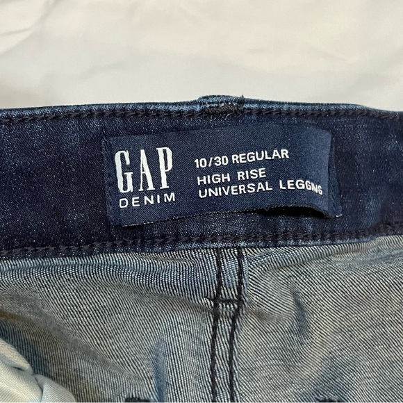 GAP High Rise Universal Legging Jeans With Button Pockets, Dark Blue, Size 10/30 - Picture 13 of 16